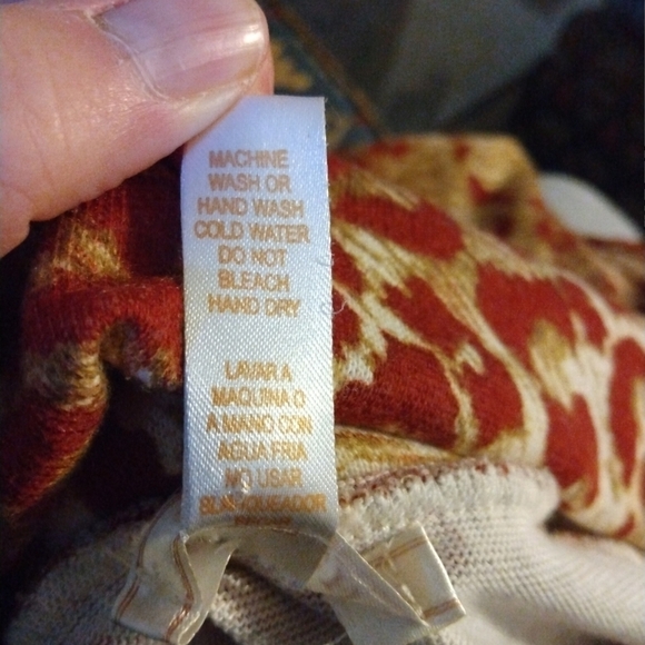 Vixen Crossbody Drape Burgundy/ Cream Animal Print Cap Slve Business Casual L - Picture 8 of 8